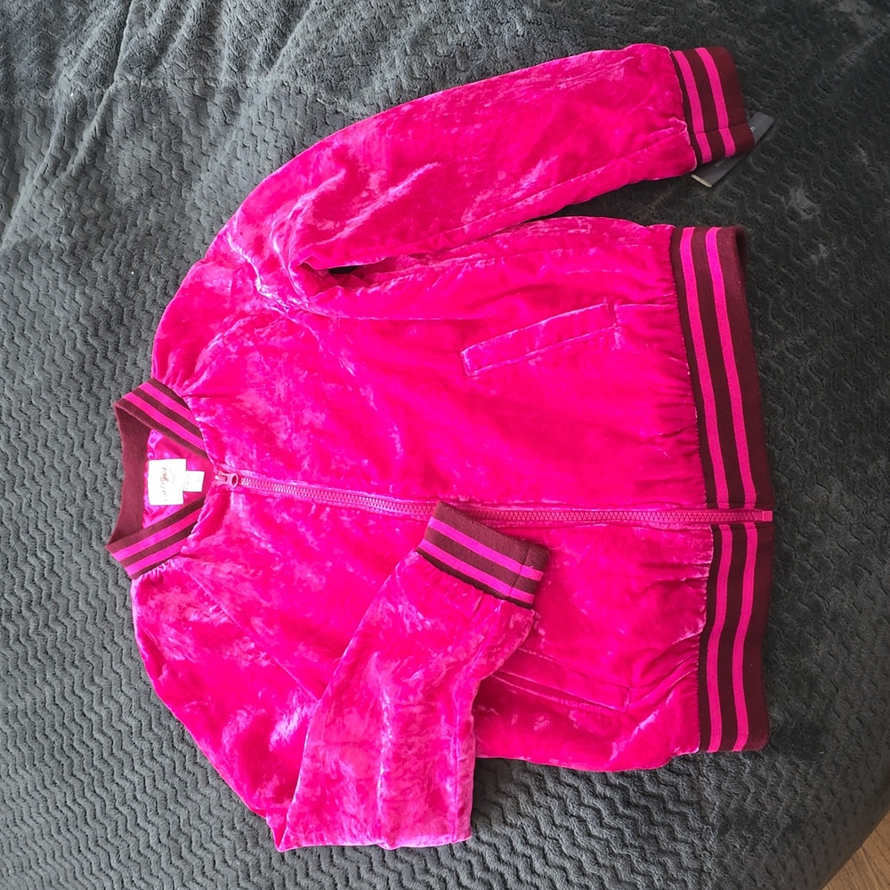 Big girls PINK velvet lightweight jacket